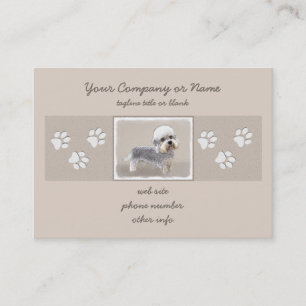 Dandie Dinmont Terrier Painting Original Dog Art Visitenkarte