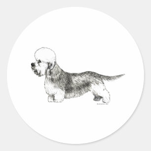 Dandie Dinmont Terrier Runder Aufkleber