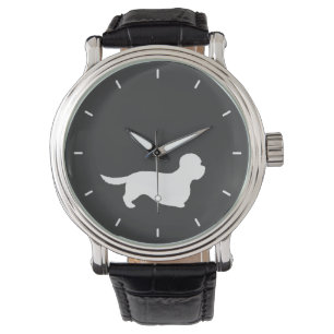 Dandie Dinmont Terrier Silhouette Armbanduhr