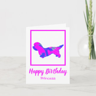 Dandie Dinmont Terrier Silhouette Dog Funny Karte