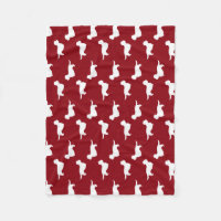 Dandie Dinmont Terrier-Silhouette-Muster-Rot