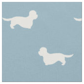 Dandie Dinmont Terrier-Silhouette-Muster Stoff (Nahaufnahme)