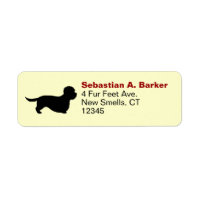 Dandie Dinmont Terrier Silhouette Rücksendeadresse