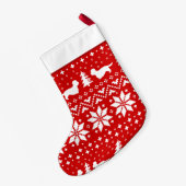 Dandie Dinmont Terrier Silhouetten Kleiner Weihnachtsstrumpf (Rückseite (Hängend))