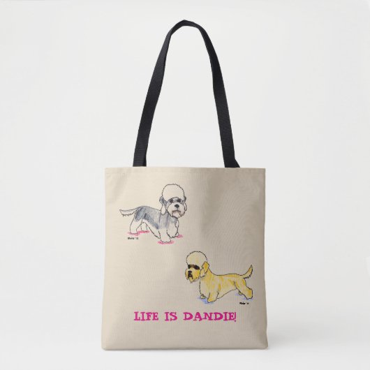 Dandie Dinmont Terrier-Taschen-Tasche Tasche (Vorderseite)