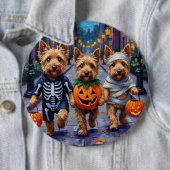 Dandie Dinmont Terrier Trick-or-Treating Halloween Button (Beispiel)