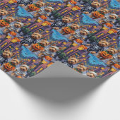 Dandie Dinmont Terrier Trick-or-Treating Halloween Geschenkpapier (Ecke)