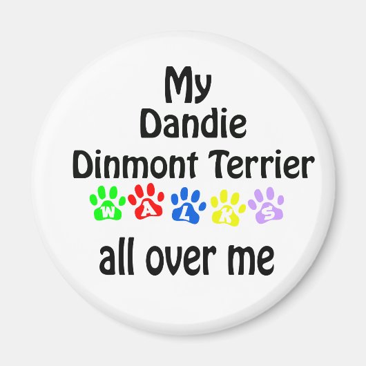 Dandie Dinmont Terrier Walks Design Magnet (Vorne)