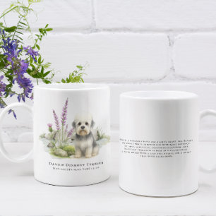 Dandie Dinmont Wasserfarben-Hund & Rasse-Zitat Kaffeetasse