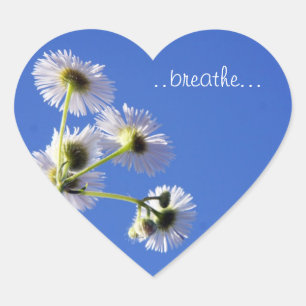 Dandilion"Breathe"Aufkleber Herz-Aufkleber