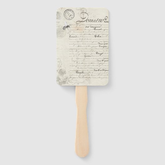 Dandilion Wedding Fan Fächer (Rückseite)