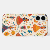 Dandiya Nights Seamless Pattern - Indian Festival Case-Mate iPhone Hülle (Rückseite (Horizontal))