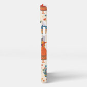 Dandiya Nights Seamless Pattern - Indian Festival iPhone Hülle (Linke Seite)