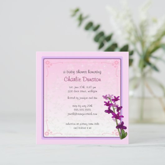 Dandrabium Blume Einladung (Stehend Vorderseite)