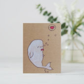 Dandy Beluga Postkarte (Stehend Vorderseite)