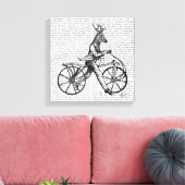 Dandy Deer on Vintag Bicycle Leinwanddruck (Insitu (Wohnzimmer))