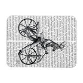 Dandy Deer on Vintag Bicycle Magnet (Horizontal)