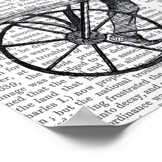 Dandy Deer on Vintag Bicycle Poster (Ecke)