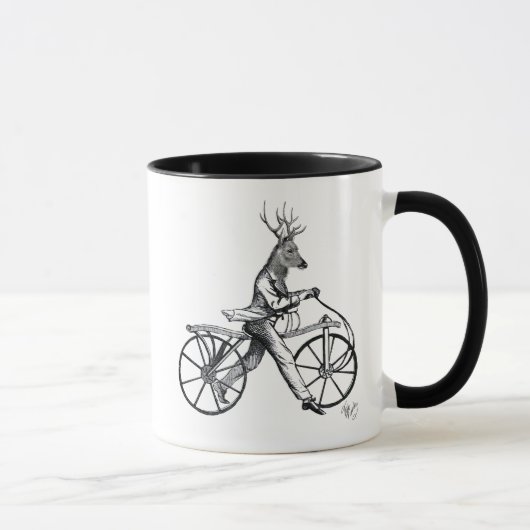 Dandy Deer on Vintag Bicycle Tasse (Rechts)