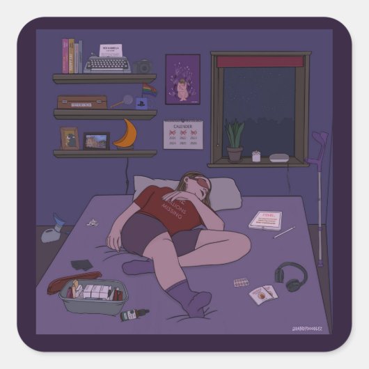 Dandy Doodlez Aufkleber "Dann und Jetzt" (Vorderseite)