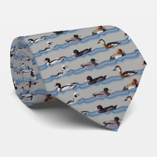 Dandy Ducks Krawatte Doppelseitendruck (grau)
