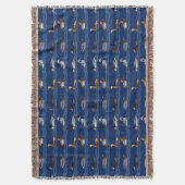 Dandy Ducks Wurfdecke (Navy) Decke (Vorderseite Vertikal)