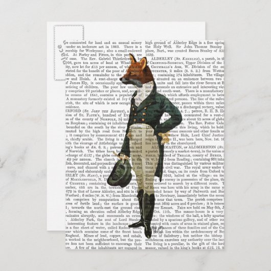 Dandy Fox Full 2 Postkarte (Vorne/Hinten)