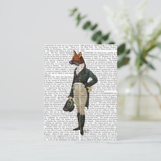 Dandy Fox Full 2 Postkarte (Stehend Vorderseite)