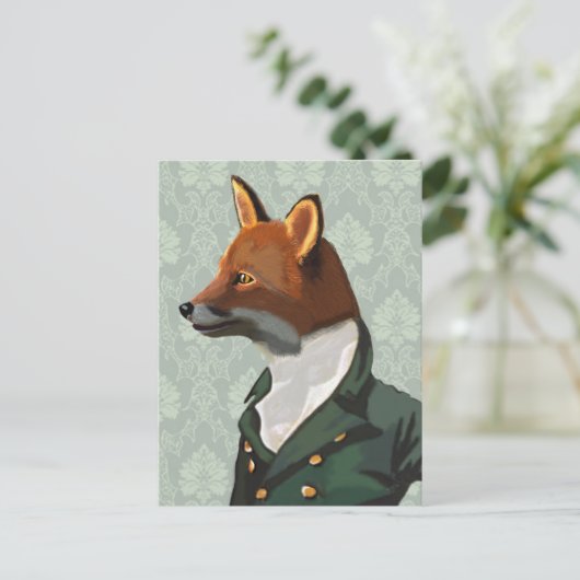 Dandy Fox Portrait 2 Postkarte (Stehend Vorderseite)