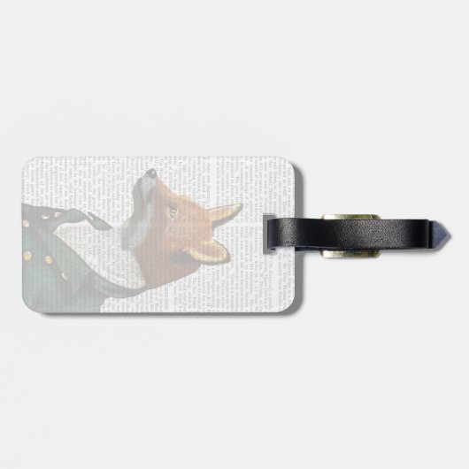 Dandy Fox Portrait Gepäckanhänger (Rückseite horizontal)