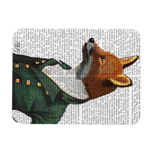 Dandy Fox Portrait Magnet (Horizontal)