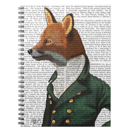 Dandy Fox Portrait Notizblock (Vorderseite)