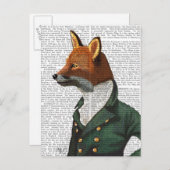 Dandy Fox Portrait Postkarte (Vorne/Hinten)