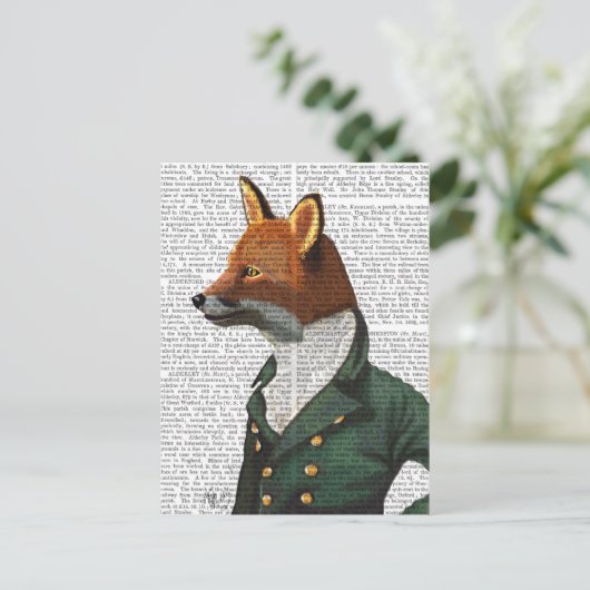 Dandy Fox Portrait Postkarte (Stehend Vorderseite)