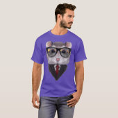 Dandy Gray Dwarf Hamster mit Sunglass und T-Shirt (Vorne ganz)