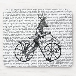 Dandy-Hirsch auf altem Fahrrad Mousepad