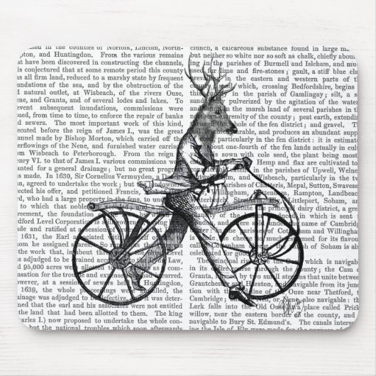 Dandy-Hirsch auf altem Fahrrad Mousepad (Vorne)