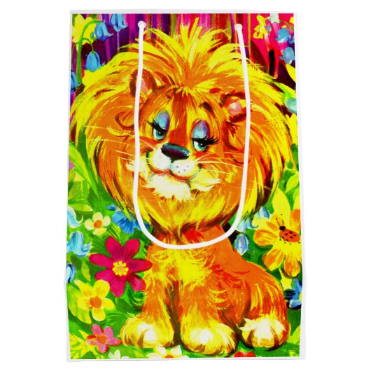 Dandy-Löwe-Druck Mittlere Geschenktüte (Rückseite)