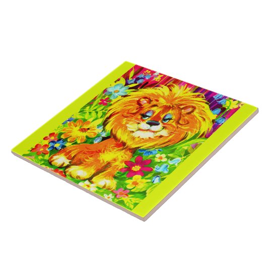 Dandy Löwe Fliese (Seite)