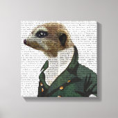 Dandy Meerkat Portrait Leinwanddruck (Vorderseite)