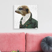 Dandy Meerkat Portrait Leinwanddruck (Insitu (Wohnzimmer))