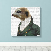 Dandy Meerkat Portrait Leinwanddruck (Insitu (Holzboden))