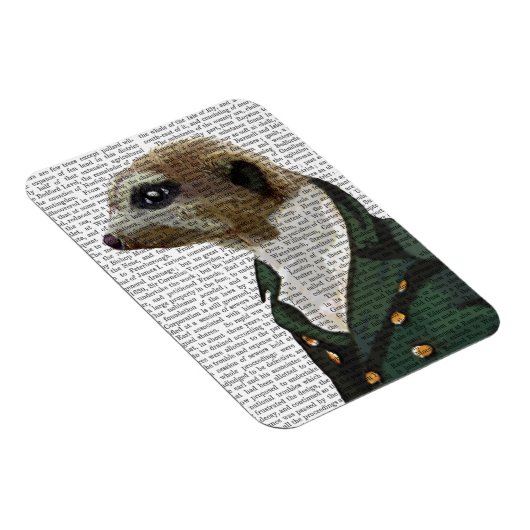 Dandy Meerkat Portrait Magnet (Rechte Seite)