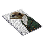 Dandy Meerkat Portrait Notizblock (Rechte Seite)