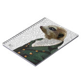 Dandy Meerkat Portrait Notizblock (Linke Seite)