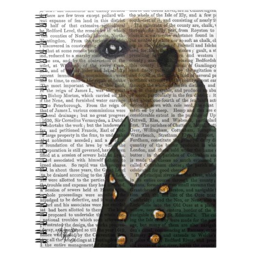 Dandy Meerkat Portrait Notizblock (Vorderseite)