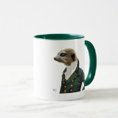 Dandy Meerkat Portrait Tasse (VorderseiteRechts)
