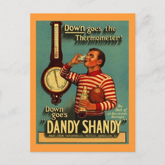 DANDY SHANDY Getränkewerbung Vintage Werbung Re~PC Postkarte (Vorderseite)