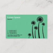 DandyLion Uhren - Schwarz auf Grün Visitenkarte (Rückseite)