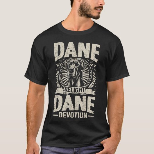 Dane Delight, Dane Devotion Dog T-Shirt (Vorderseite)